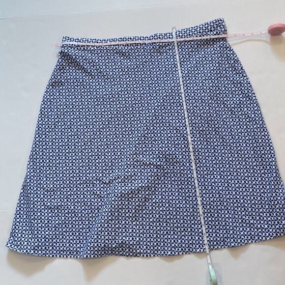 Talbots Cotton Blend Blue & White Geometric Print Pull On, Stretch, A-Line, 2X - Picture 5 of 7
